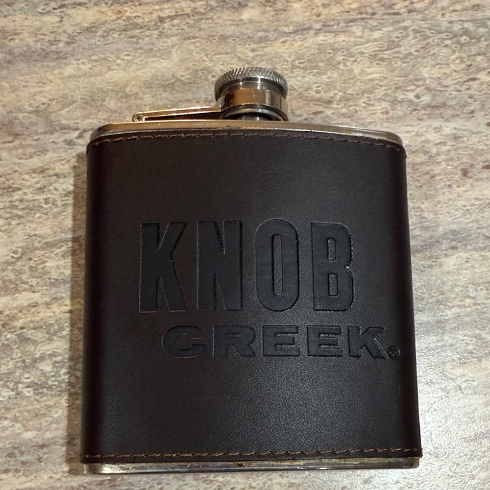 Knob Creek Black Leather Flask